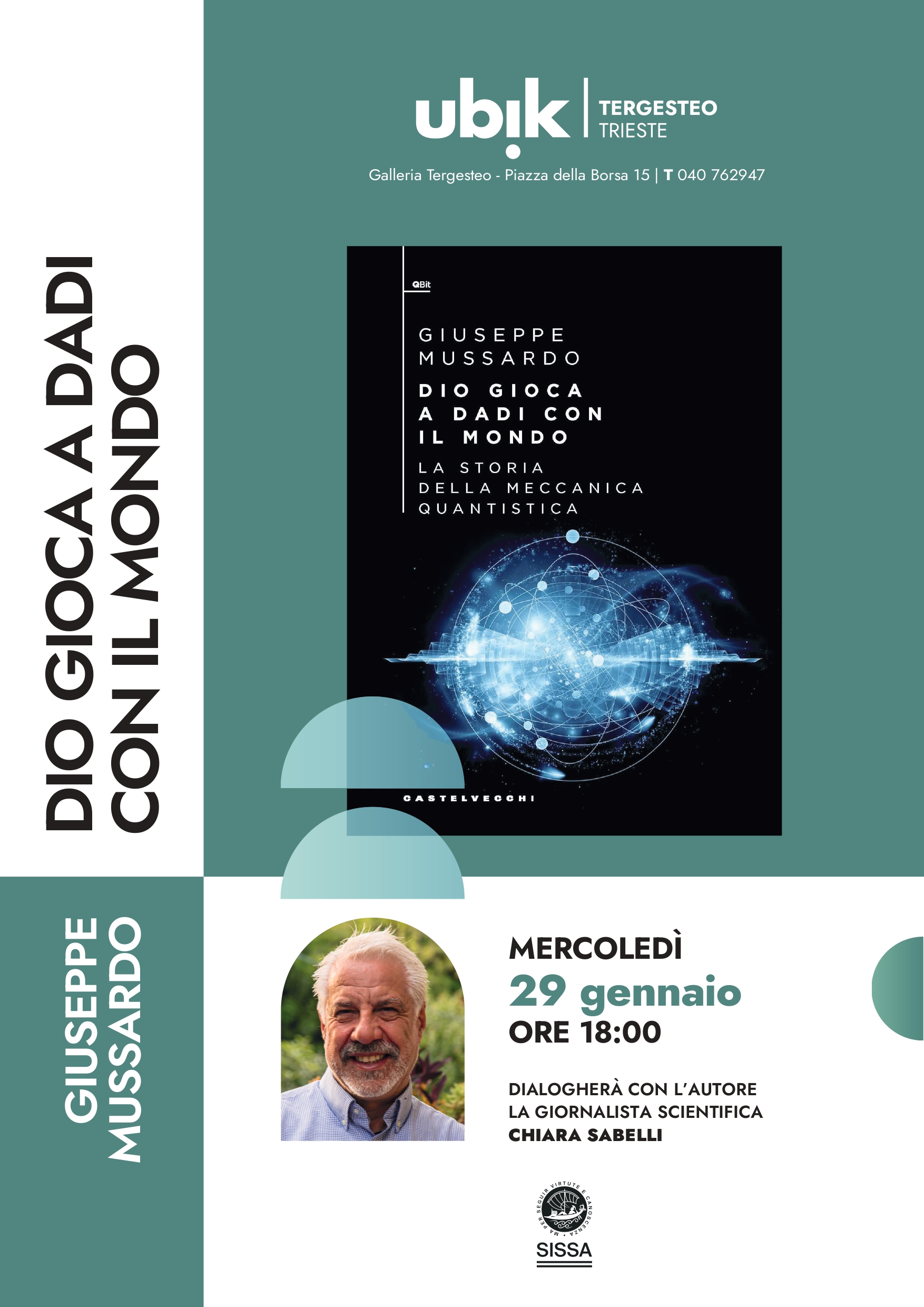 Locandina presentazione libro di Giuseppe Mussardo